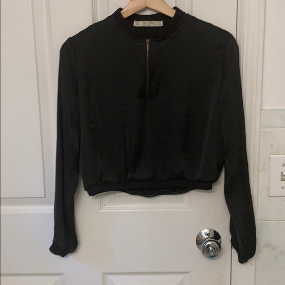 Zara basic cropped floral top size s - Picture 6 of 6